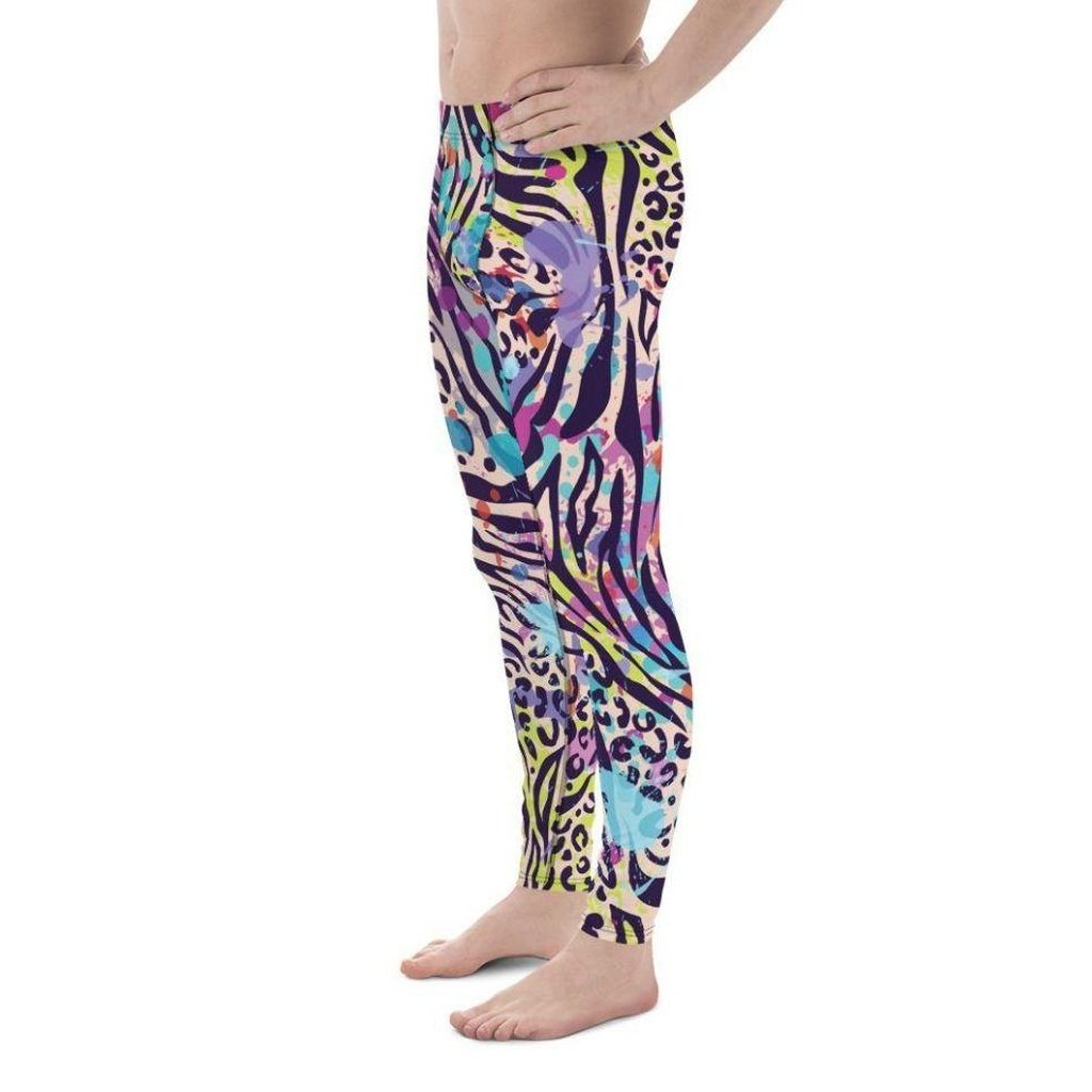 Colorful Animal Print Symbiosis Men's Leggings