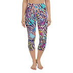 Colorful Animal Print Symbiosis Yoga Capris