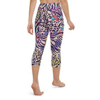 Colorful Animal Print Symbiosis Yoga Capris