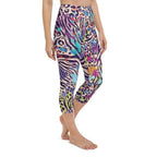 Colorful Animal Print Symbiosis Yoga Capris
