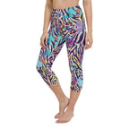 Colorful Animal Print Symbiosis Yoga Capris