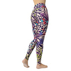 Colorful Animal Print Symbiosis Yoga Leggings