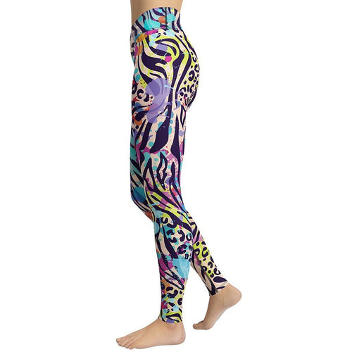 Colorful Animal Print Symbiosis Yoga Leggings