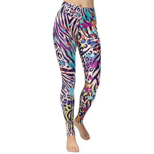 Colorful Animal Print Symbiosis Yoga Leggings