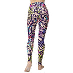 Colorful Animal Print Symbiosis Yoga Leggings
