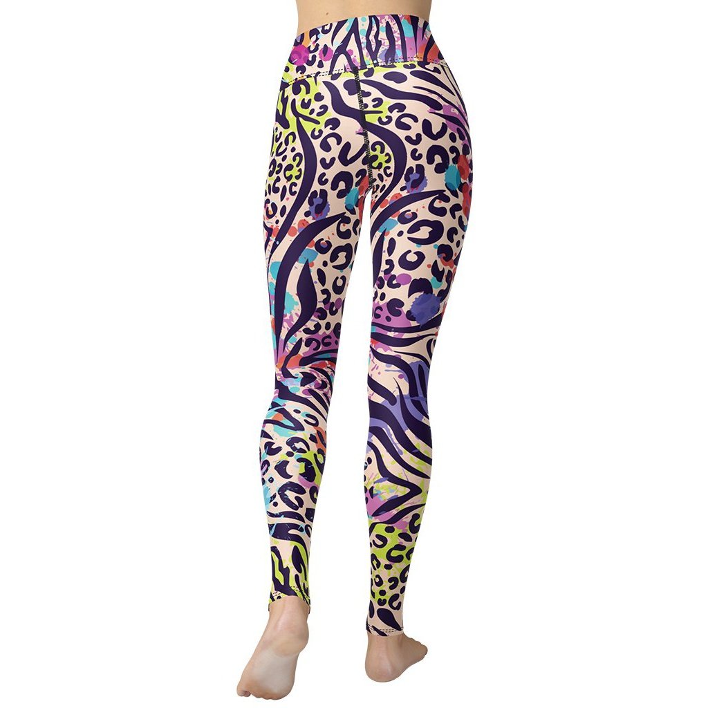 Colorful Animal Print Symbiosis Yoga Leggings