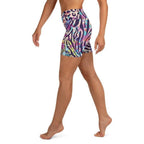 Colorful Animal Print Symbiosis Yoga Shorts