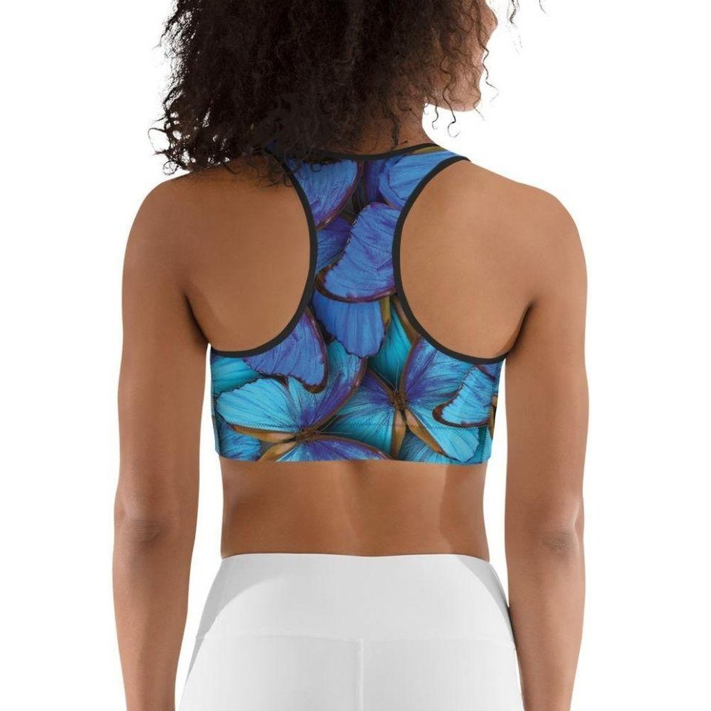 Colorful Butterflies Sports Bra