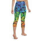 Colorful Butterflies Yoga Capris