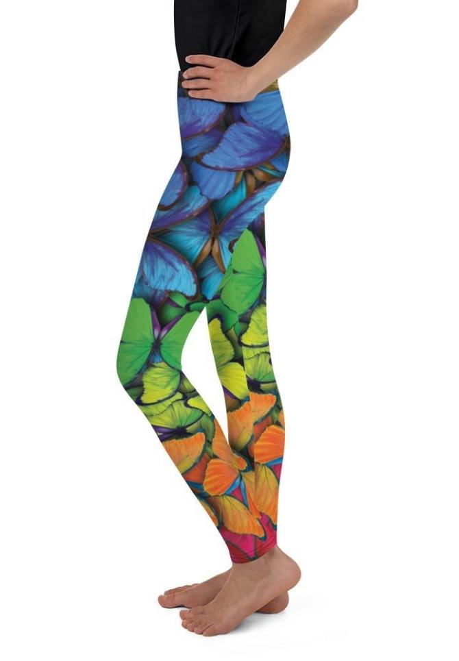 Colorful Butterflies Youth Leggings