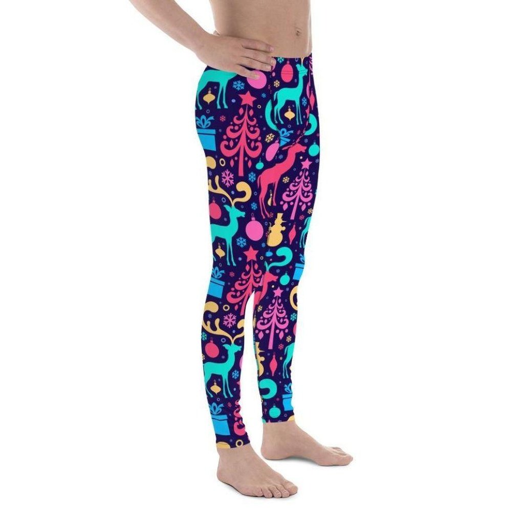 Colorful Christmas Men's Leggings