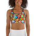 Colorful Easter Eggs Sports Bra