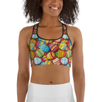 Colorful Easter Eggs Sports Bra