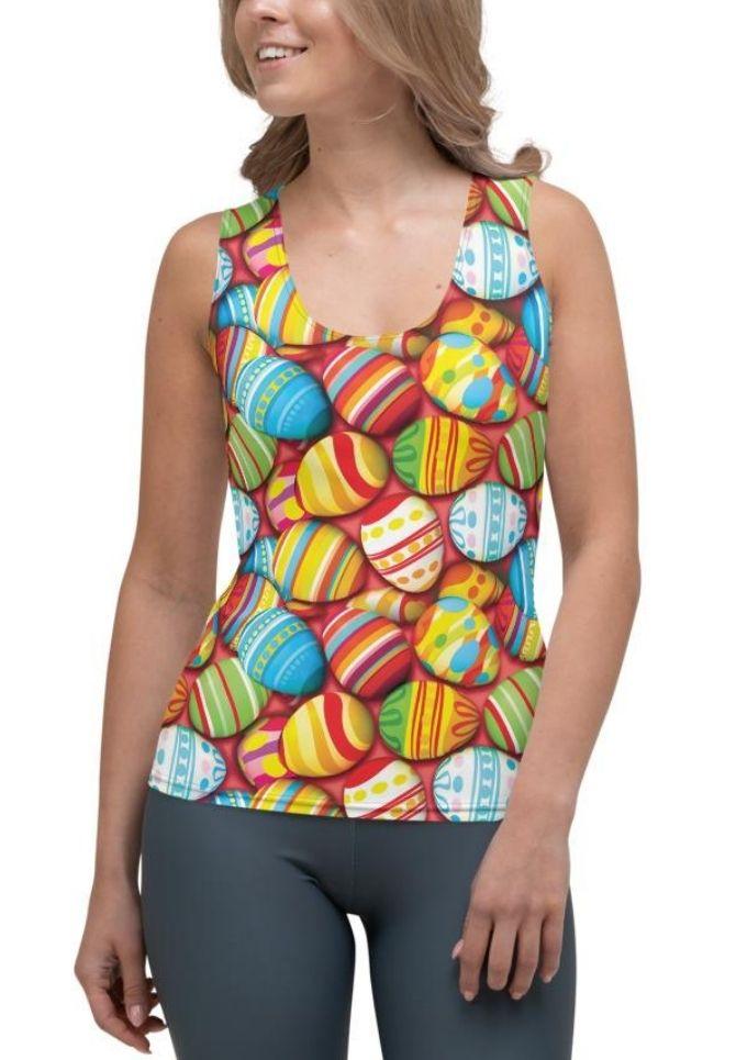 Colorful Easter Eggs Tank Top