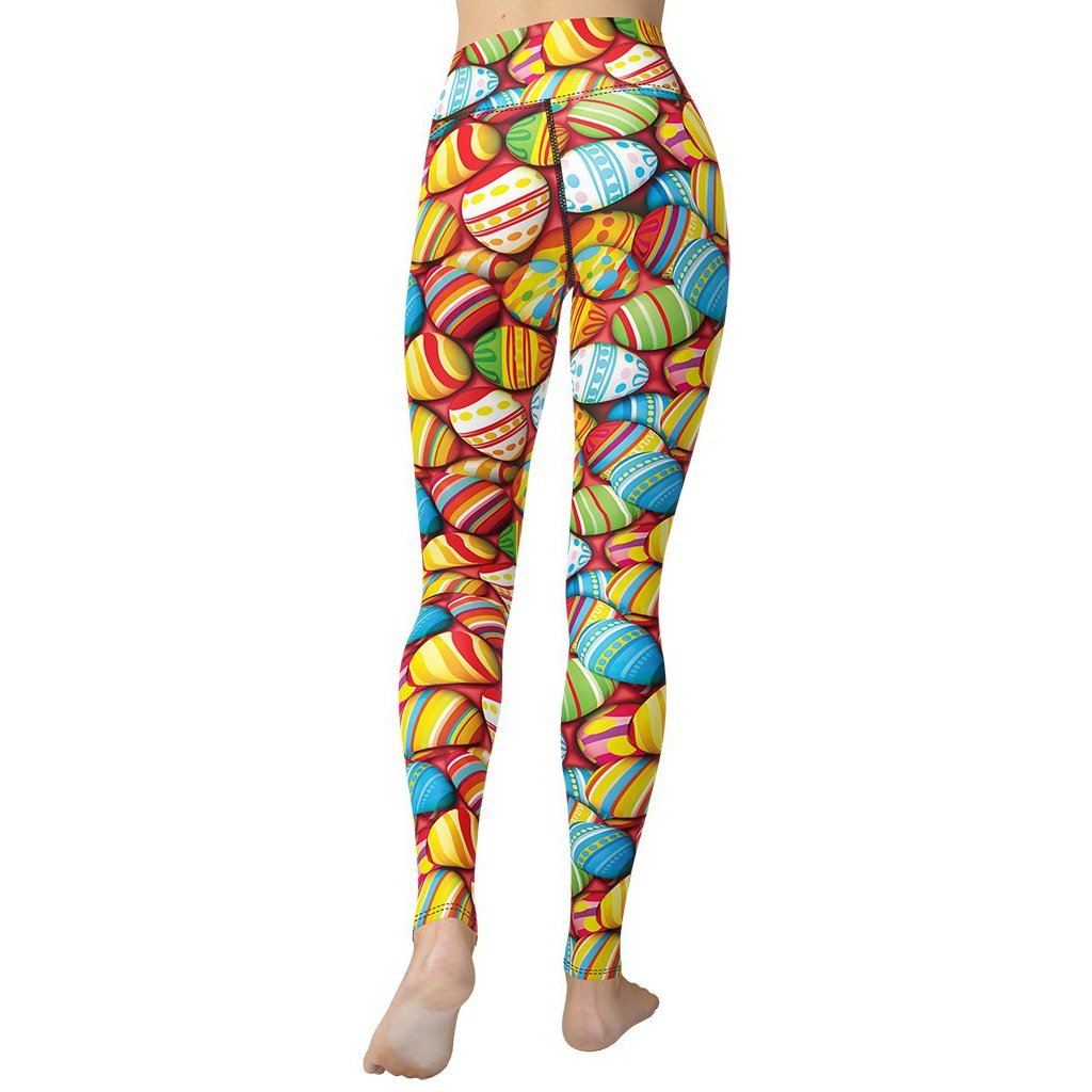 Colorful Easter Eggs Yoga Leggings