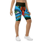 Colorful Eye Symbol Biker Shorts