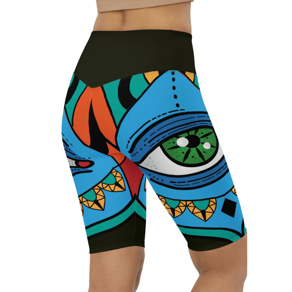 Colorful Eye Symbol Biker Shorts