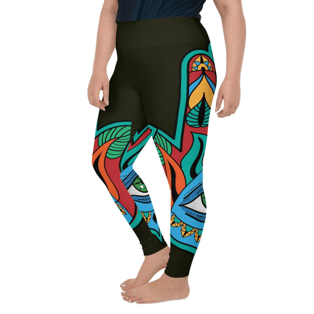 Colorful Eye Symbol Plus Size Leggings