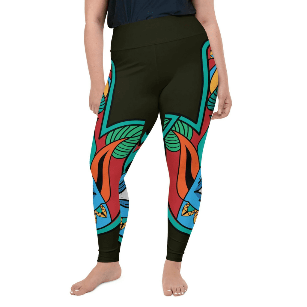 Colorful Eye Symbol Plus Size Leggings