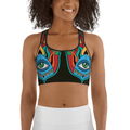 Colorful Eye Symbol Sports Bra