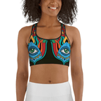 Colorful Eye Symbol Sports Bra