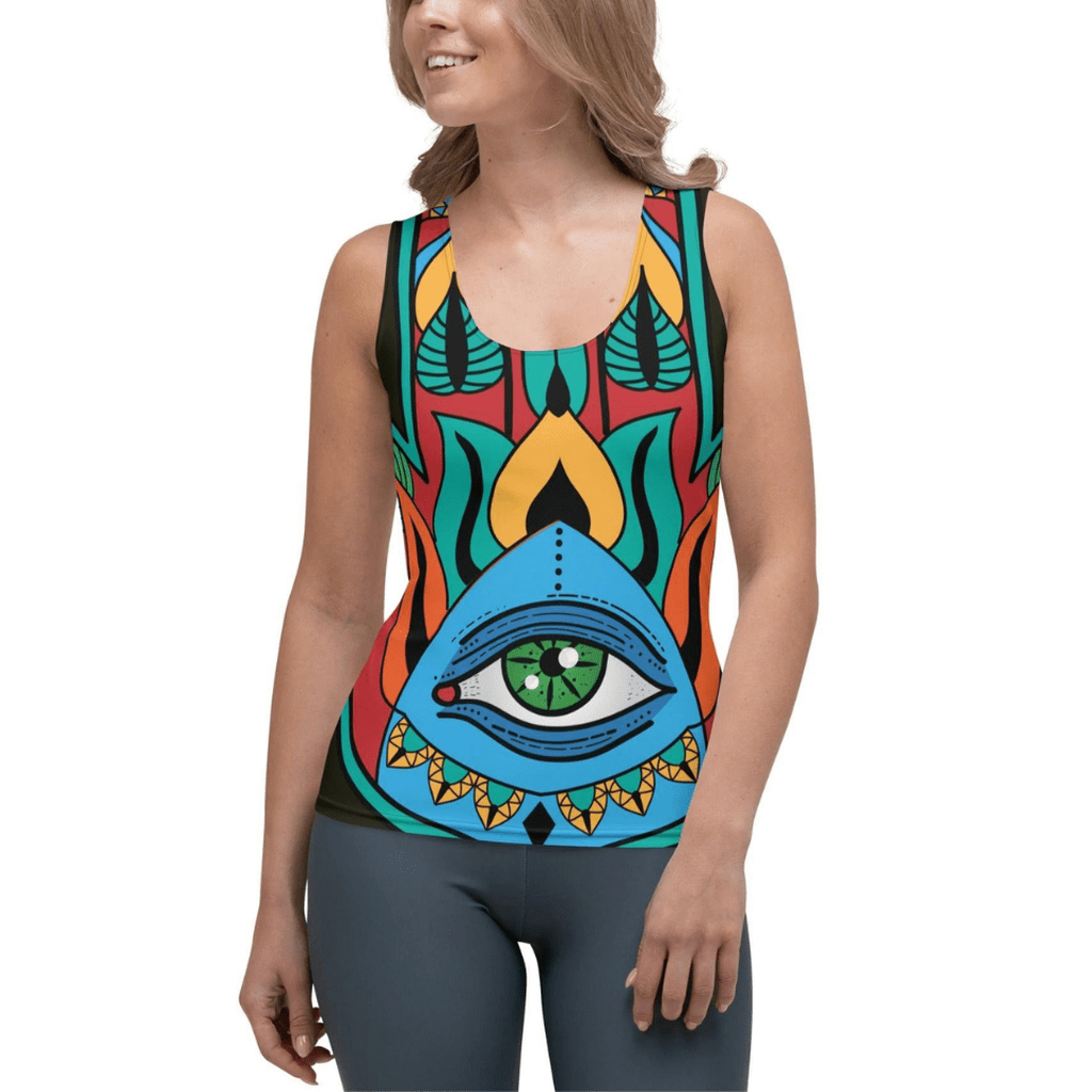 Colorful Eye Symbol Tank Top