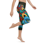 Colorful Eye Symbol Yoga Capris