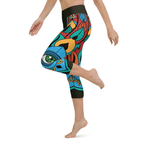 Colorful Eye Symbol Yoga Capris