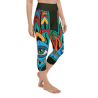 Colorful Eye Symbol Yoga Capris