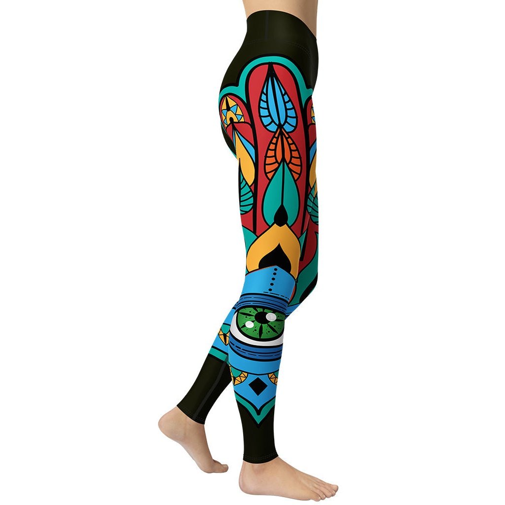 Colorful Eye Symbol Yoga Leggings
