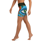 Colorful Eye Symbol Yoga Shorts
