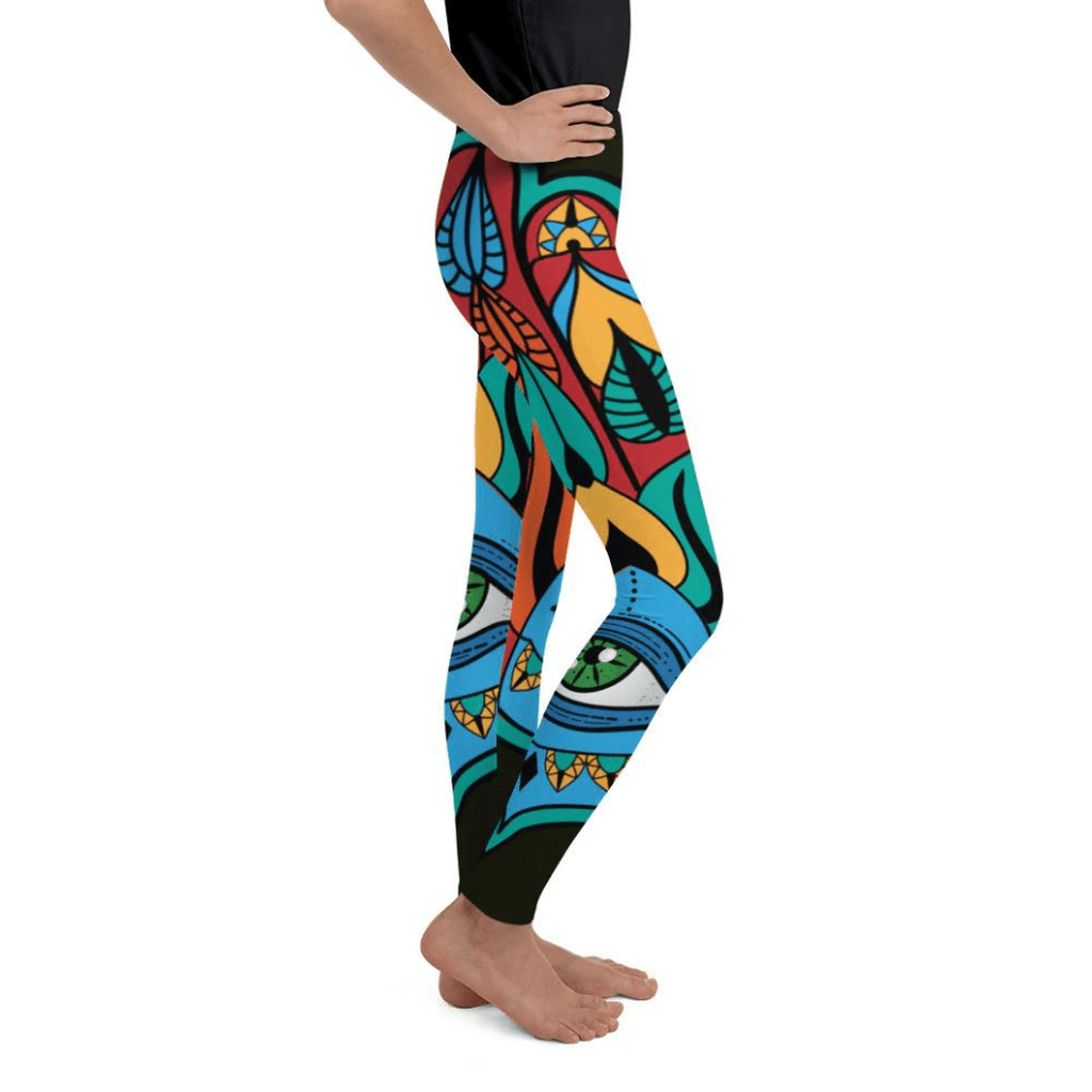 Colorful Eye Symbol Youth Leggings