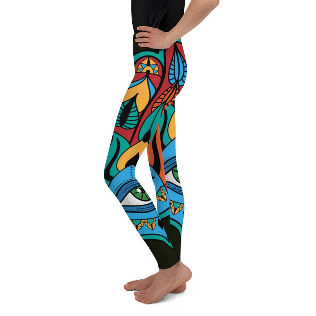 Colorful Eye Symbol Youth Leggings
