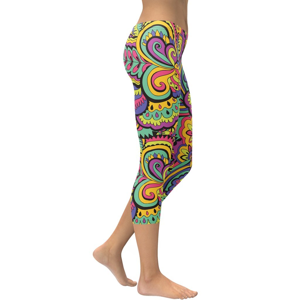 Colorful Fun Pattern Capris