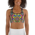 Colorful Fun Pattern Sports Bra