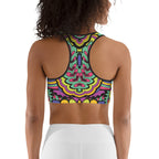 Colorful Fun Pattern Sports Bra