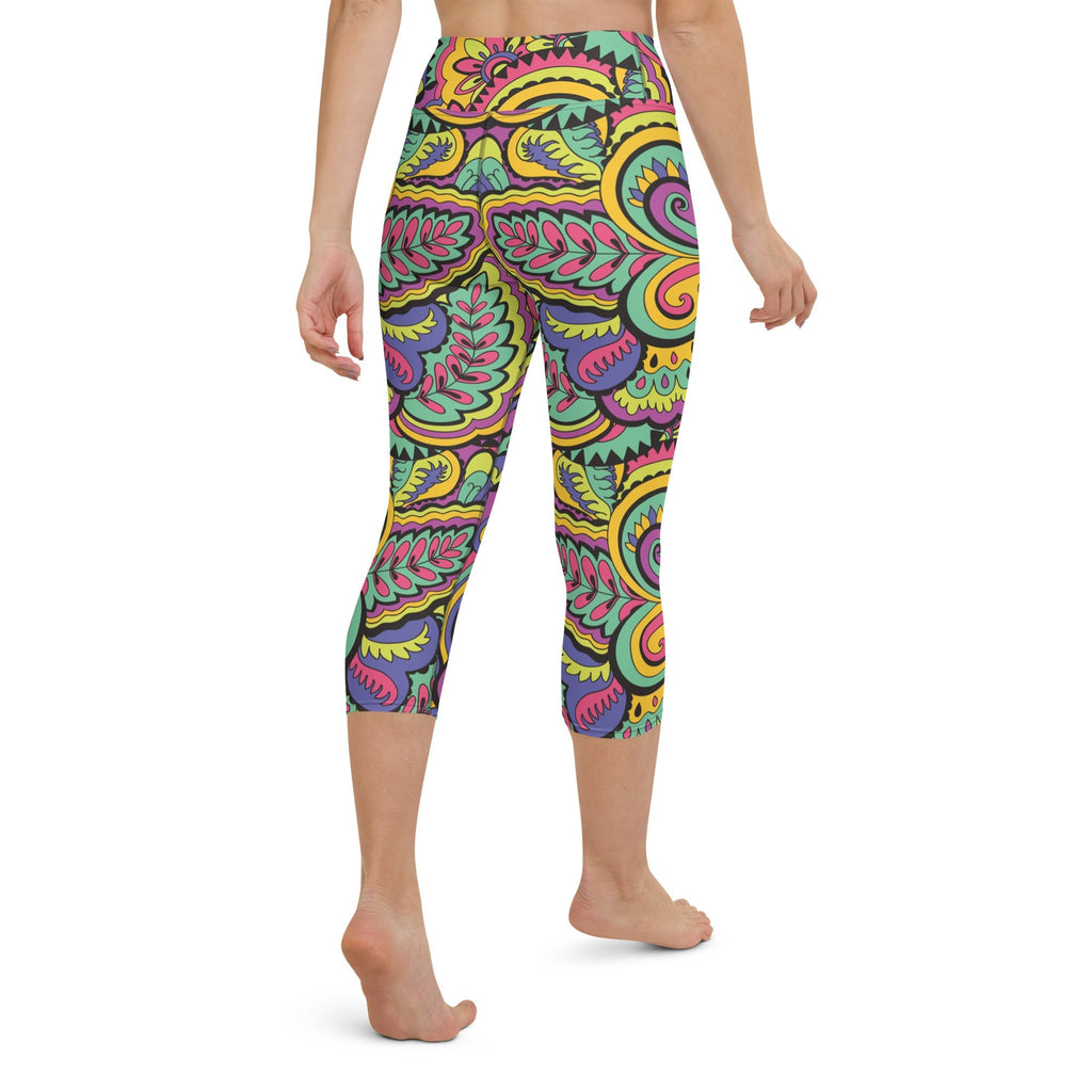 Colorful Fun Pattern Yoga Capris