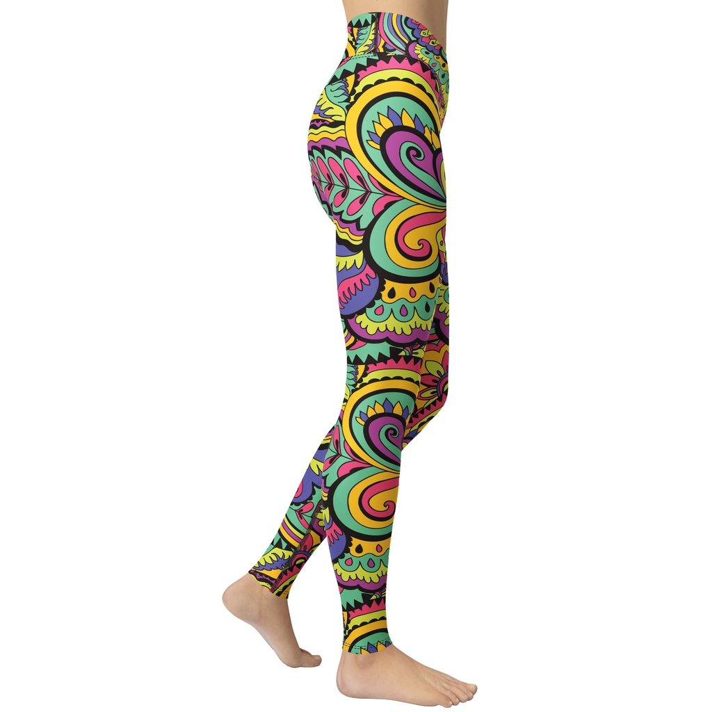 Colorful Fun Pattern Yoga Leggings