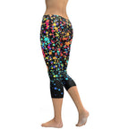 Colorful Gradient Stars Capris