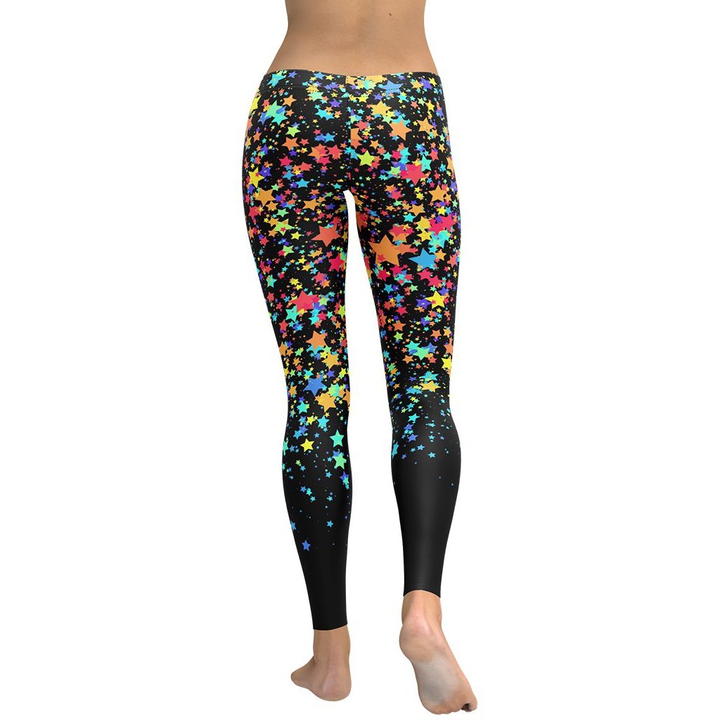 Colorful Gradient Stars Leggings
