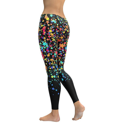 Colorful Gradient Stars Leggings