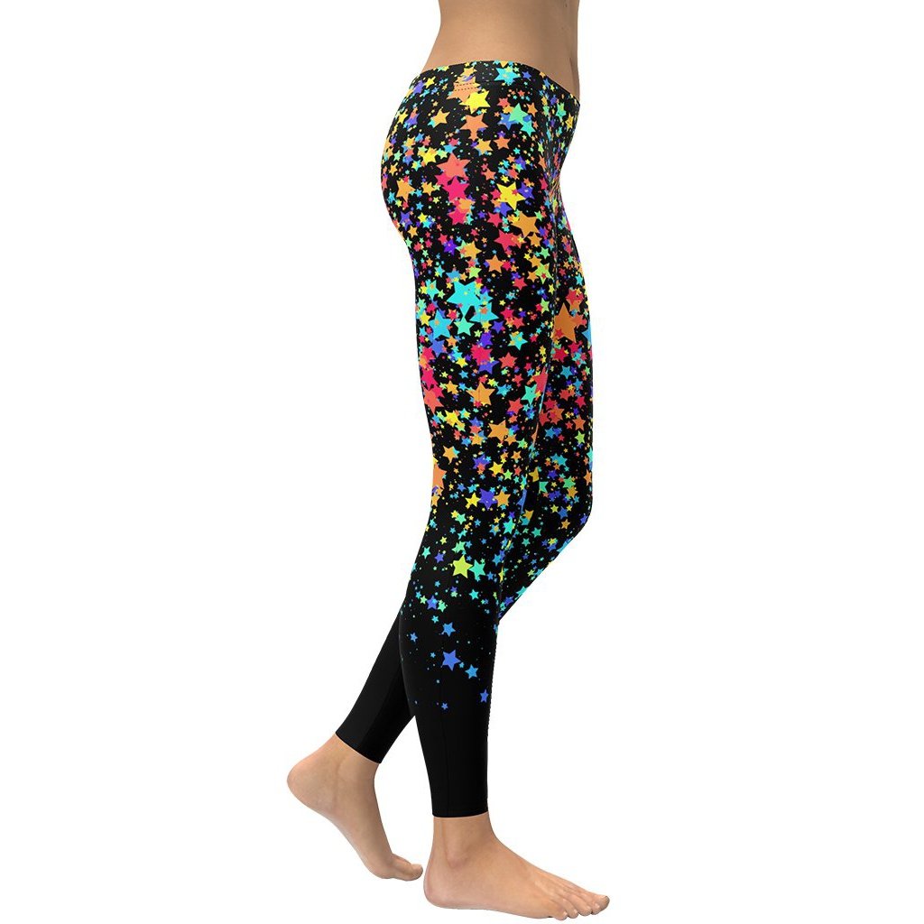 Colorful Gradient Stars Leggings