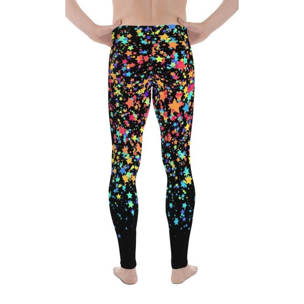 Colorful Gradient Stars Men's Leggings
