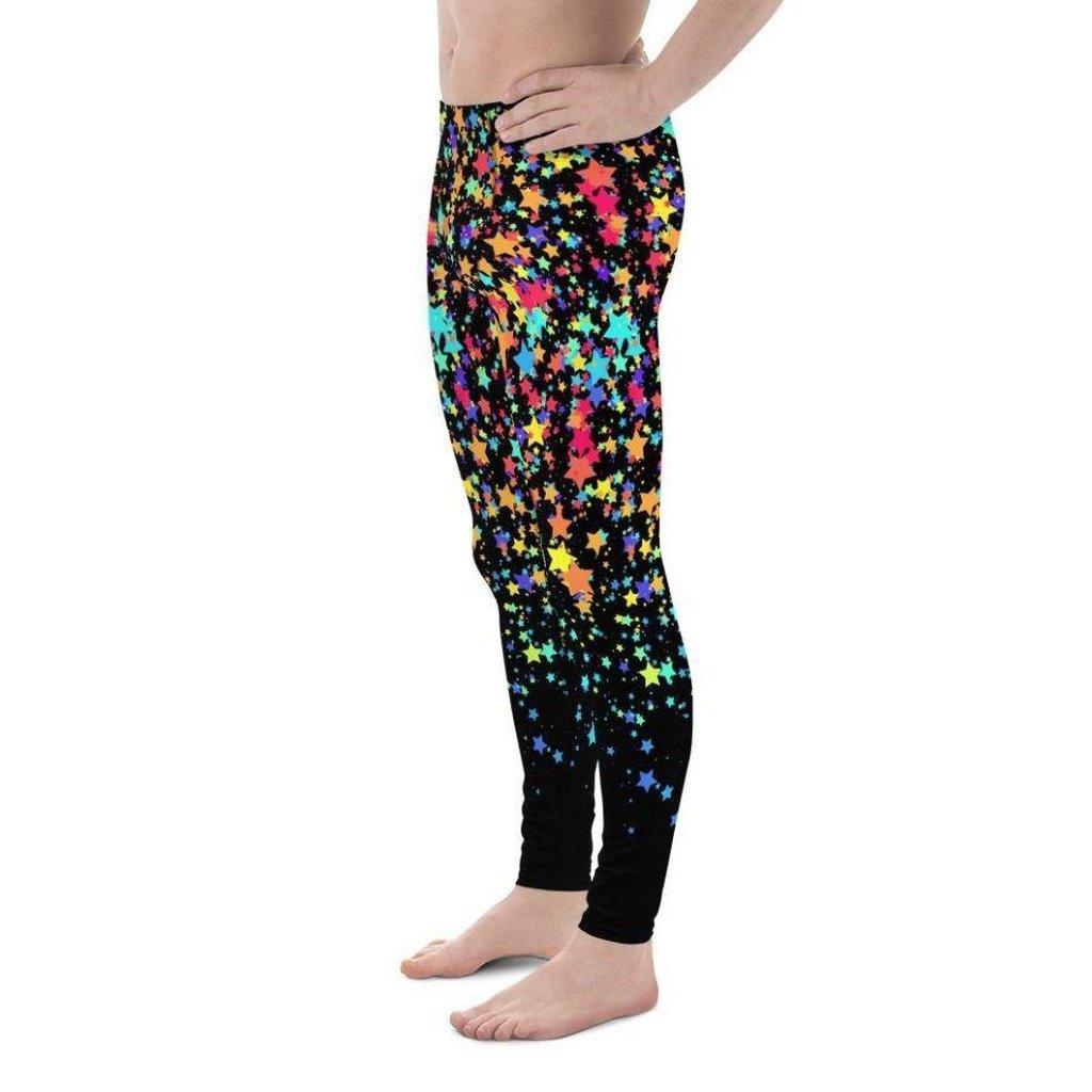 Colorful Gradient Stars Men's Leggings