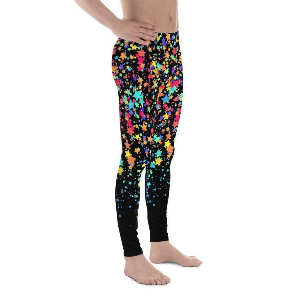 Colorful Gradient Stars Men's Leggings