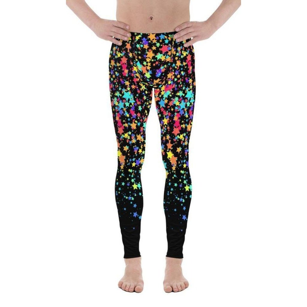Colorful Gradient Stars Men's Leggings