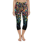 Colorful Gradient Stars Yoga Capris