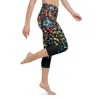 Colorful Gradient Stars Yoga Capris