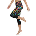 Colorful Gradient Stars Yoga Capris