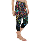 Colorful Gradient Stars Yoga Capris